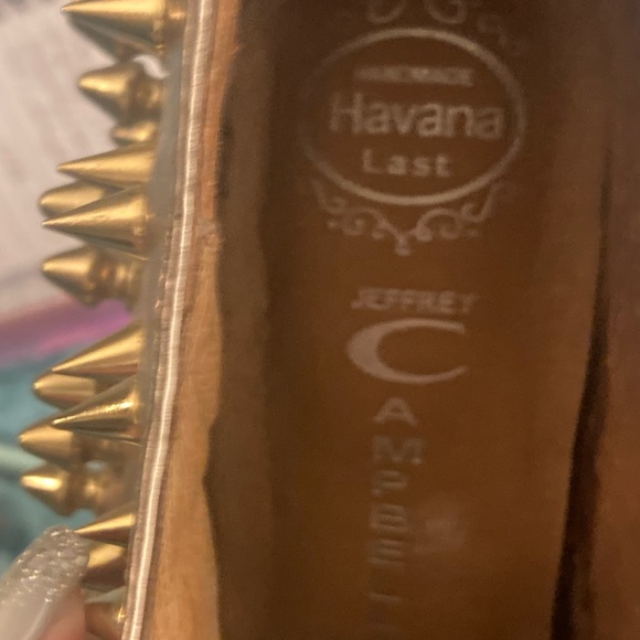 Jeffrey Campbell “Shadow” Rose Gold Spike Studded Platforms Size 7.5 - Picture 9 of 11